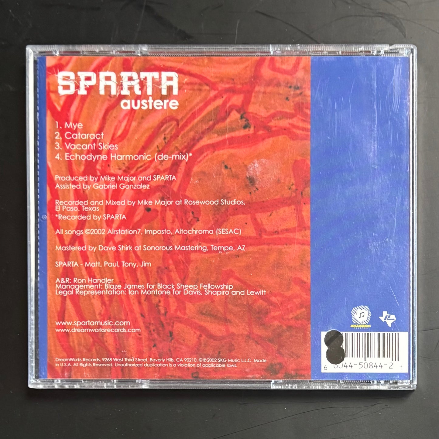 SPARTA - AUSTERE CD