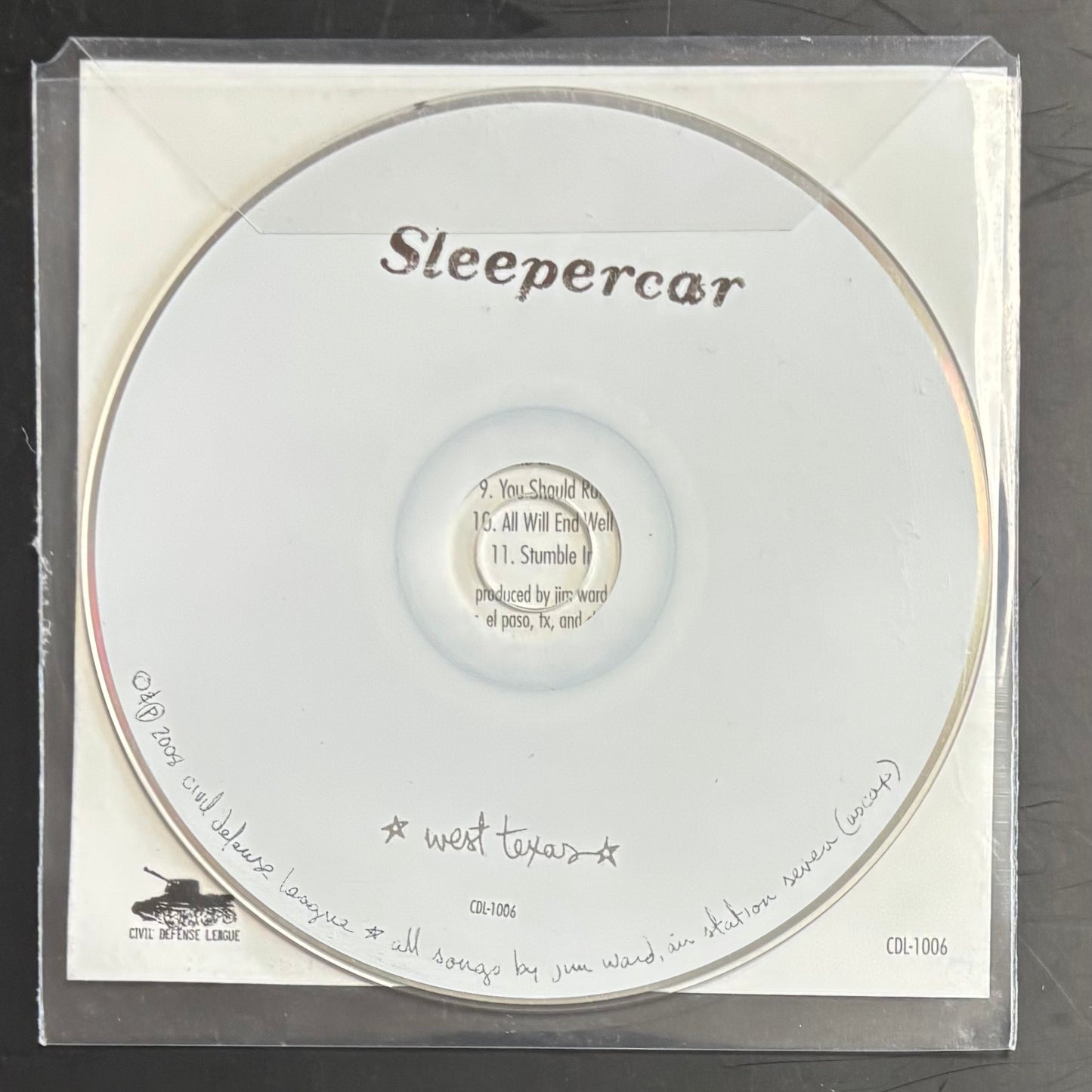 SLEEPERCAR - WEST TEXAS CD PROMO