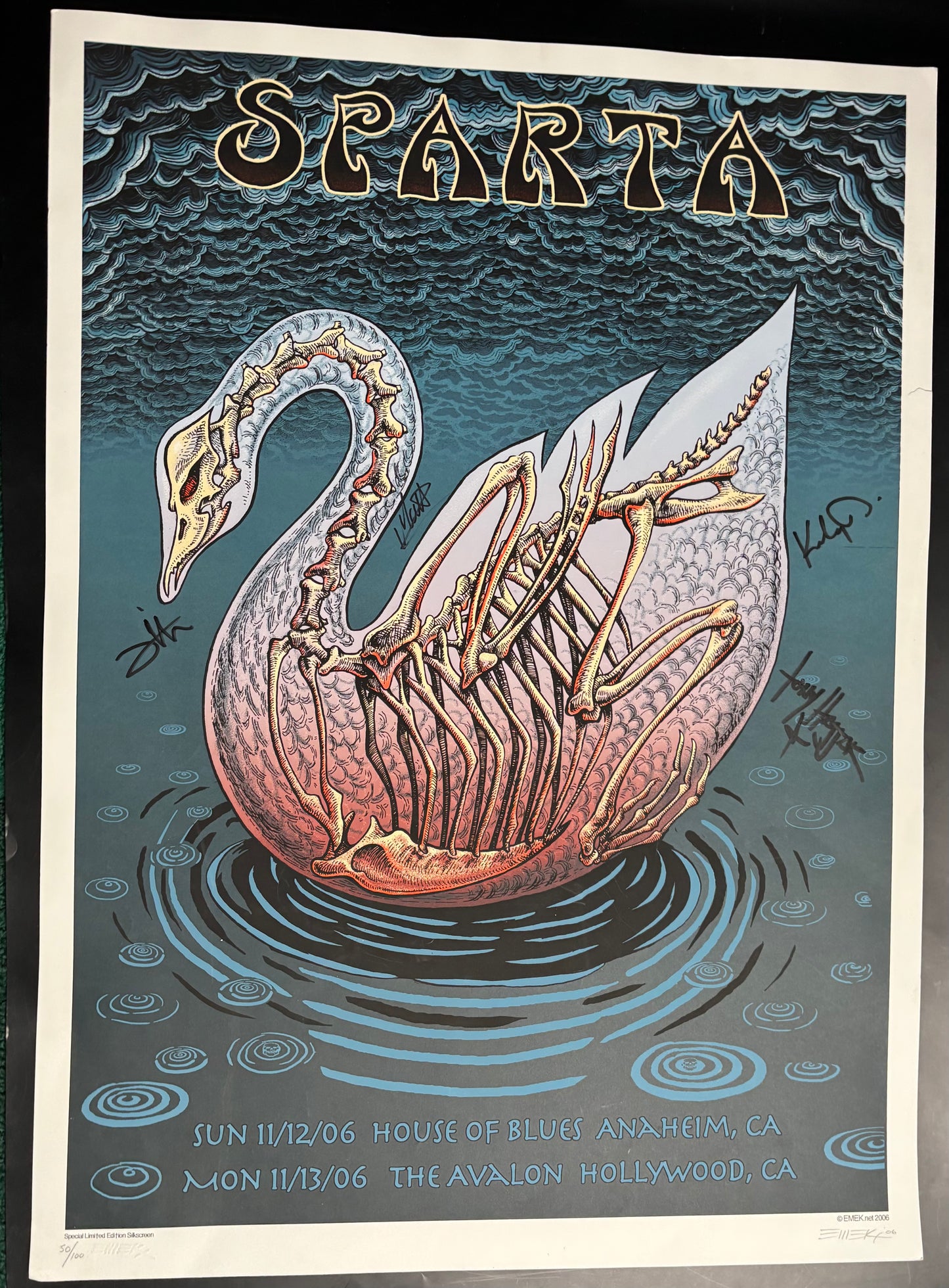 SPARTA 2006 SHOW POSTER ANAHEIM/HOLLYWOOD SIGNED