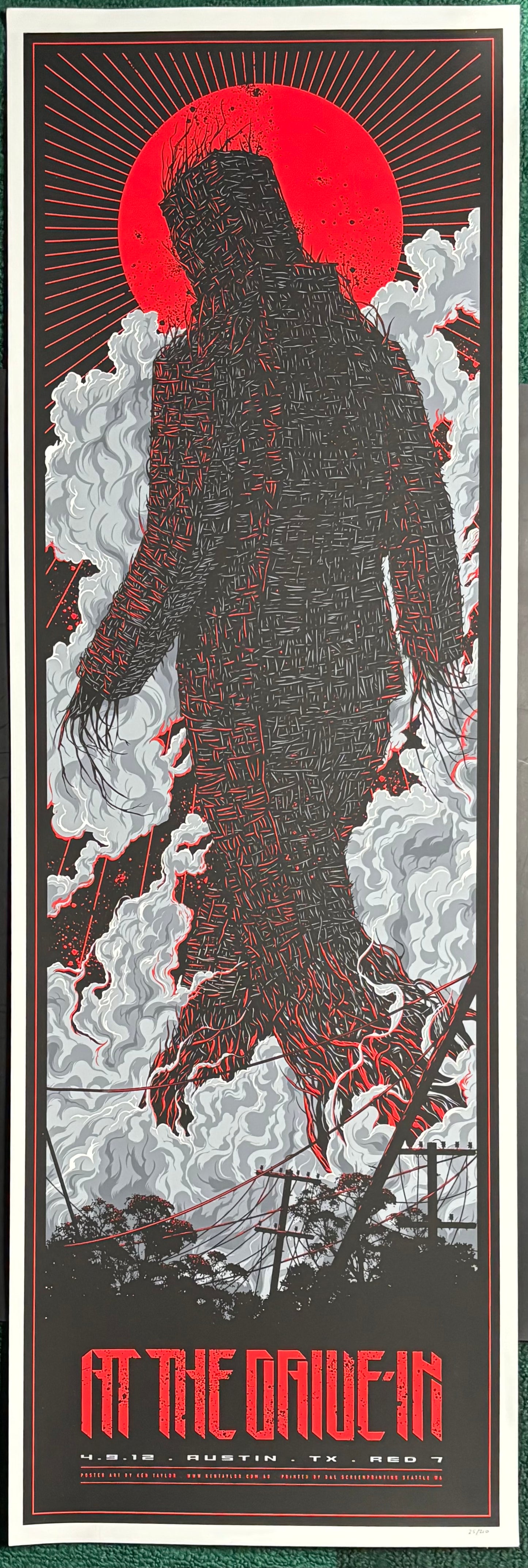 AT THE DRIVE-IN SHOW POSTER 4/9/12 AUSTIN