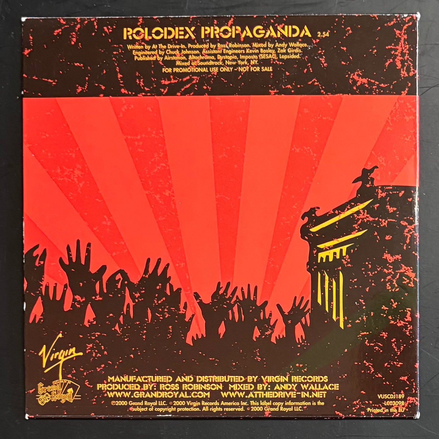 AT THE DRIVE-IN - ROLODEX PROPAGANDA CD SINGLE