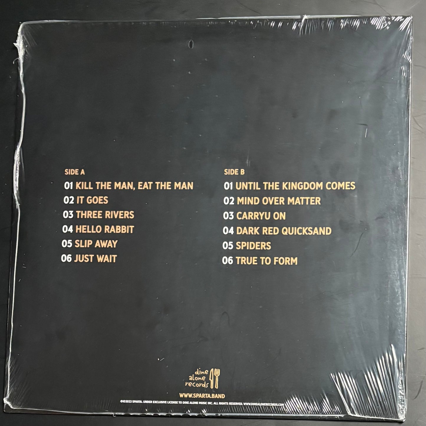 SPARTA - S/T LP BLACK/GOLD (GOLD VINYL) COVER