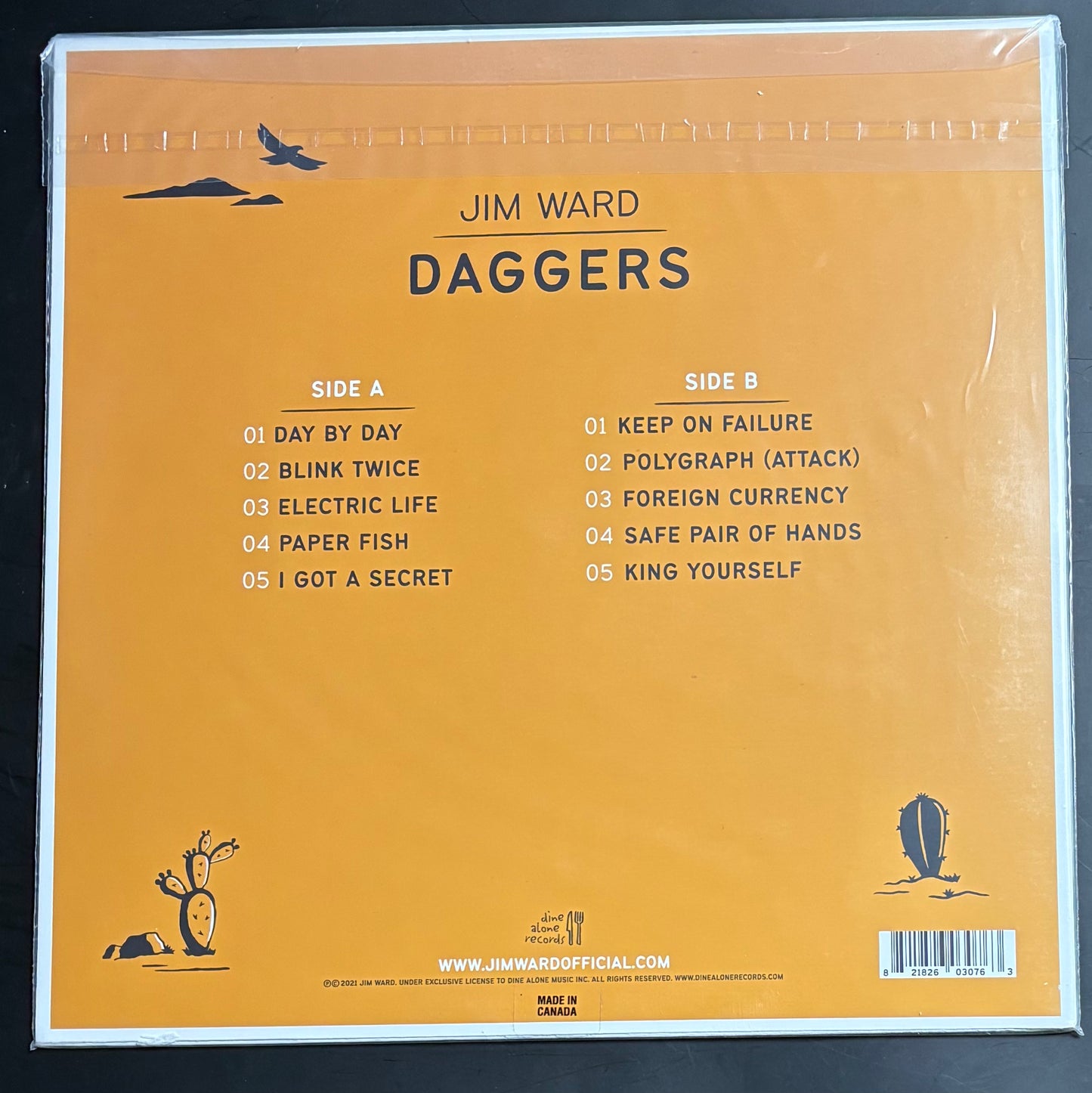 JIM WARD - DAGGERS (BLACK/WHITE) LP