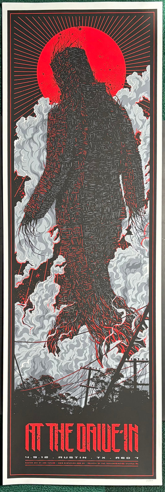 AT THE DRIVE-IN SHOW POSTER 4/9/12 AUSTIN