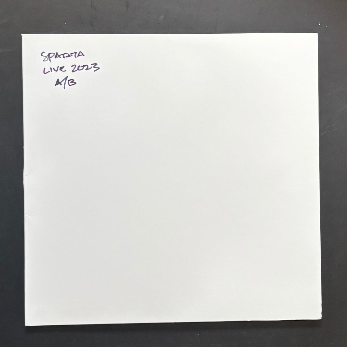 SPARTA - LIVE 2023 TEST PRESSING