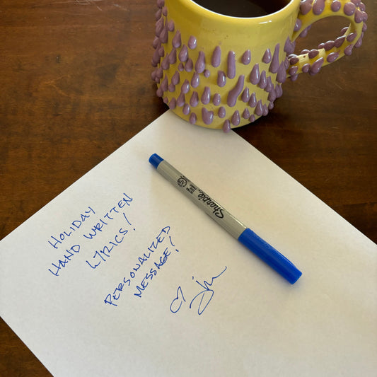 Holiday Handwritten Lyrics